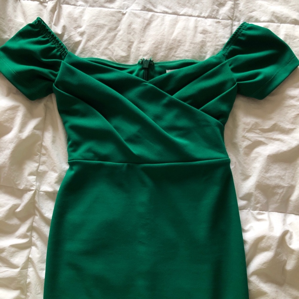TOPSHOP EMERALD GREEN DRESS